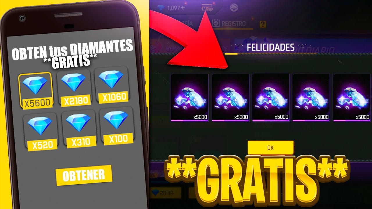 diamantes para free fire - Diamantes